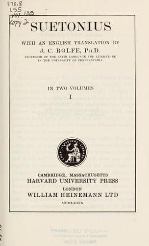 Cover image for Suetonius