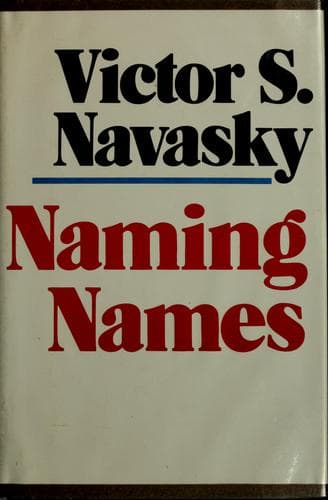 Cover image for Naming names