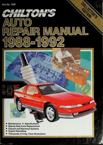 Cover image for Chilton's auto repair manual, 1988-1992
