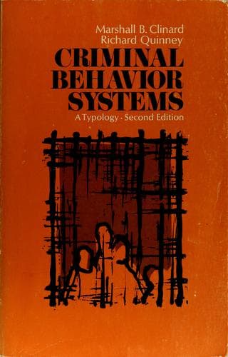 Cover image for Criminal behavior systems