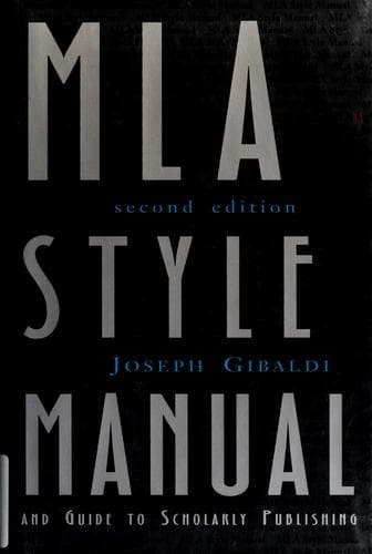 Cover image for MLA style manual and guide to scholarly publishing