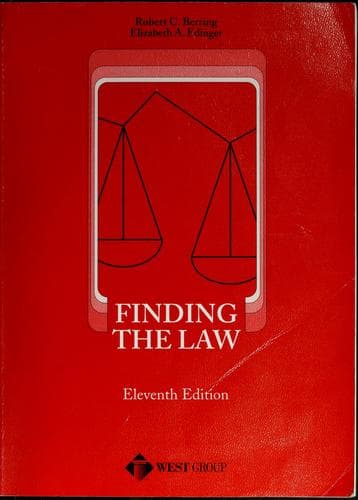 Cover image for Finding the law