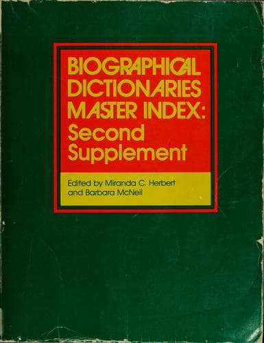 Cover image for Biographical dictionaries master index