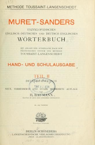 Encyclopaedic English-German and German-English dictionary