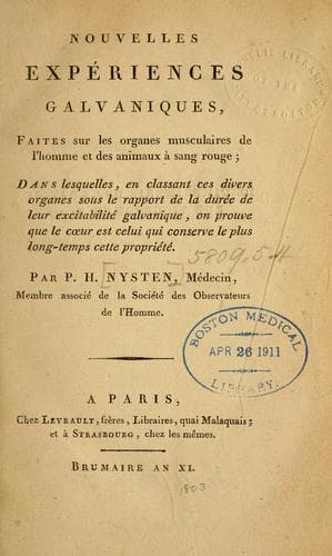 Nouvelles expériences galvaniques
