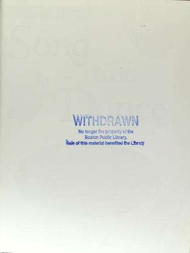 Cover image for Song and dance