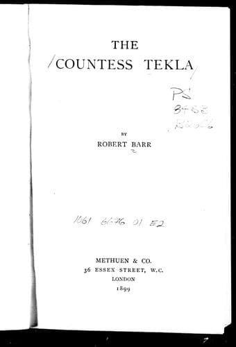 Cover image for The Countess Tekla