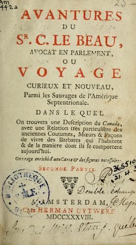 Aventures du Sr. C. Le Beau, avocat en parlement