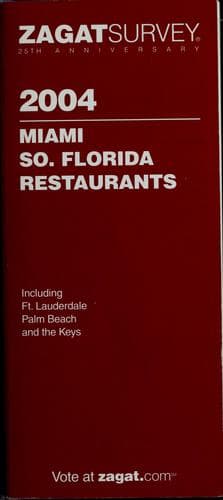 Cover image for Zagat Survey Miami So. Florida restaurants, 2004