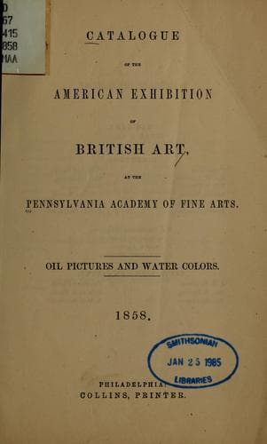 Catalogue of the American exhibition of British art