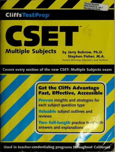 Cover image for CliffsTestPrep CSET multiple subjects