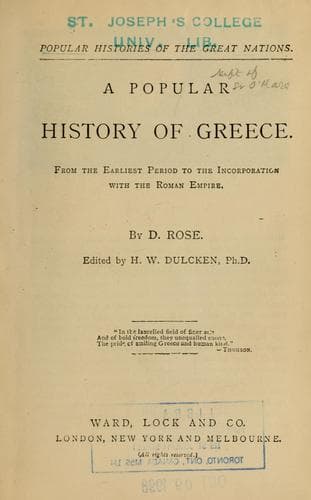 A popular history of Greece