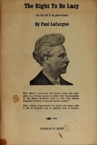 Cover image for The right to be lazy