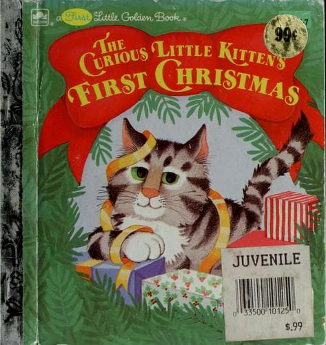 Cover image for The curious little kitten's first Christmas
