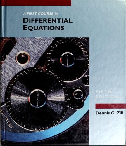 Cover image for A first course in differential equations