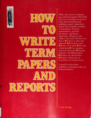 Cover image for How to write term papers and reports