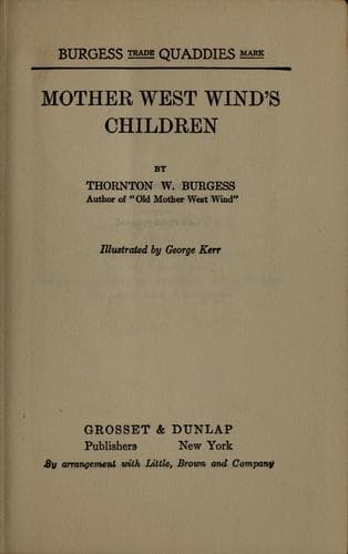 Cover image for Mother West Wind's children