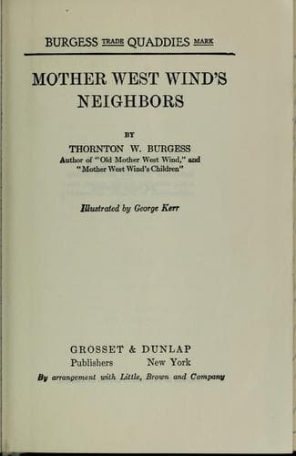 Cover image for Mother West Wind's neighbors