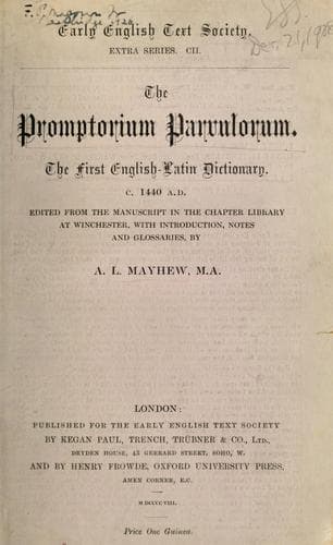 The Promptorium parvulorum