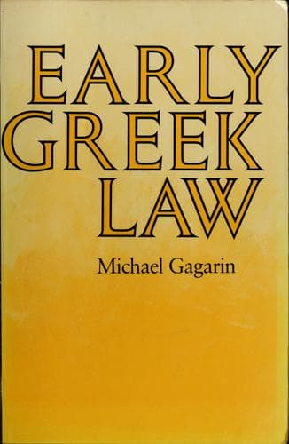Cover image for Early Greek law