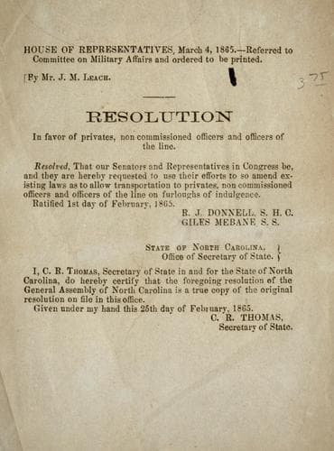 Resolution in favor of privates, non-commissioned offficers and officers of the line