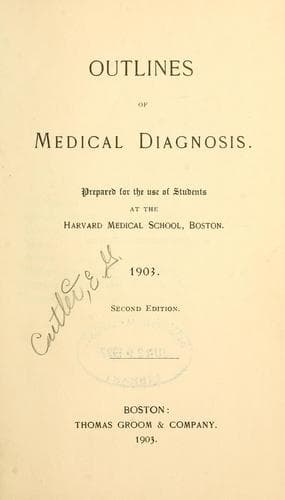 Outlines of medical diagnosis