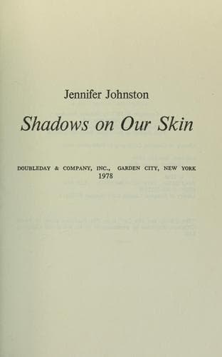 Cover image for Shadows on our Skin
