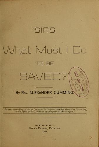 "Sirs, what must I do to be saved?"