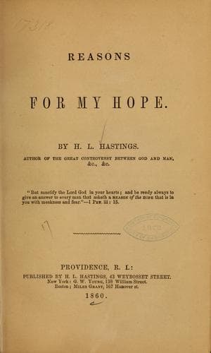 Reasons for my hope