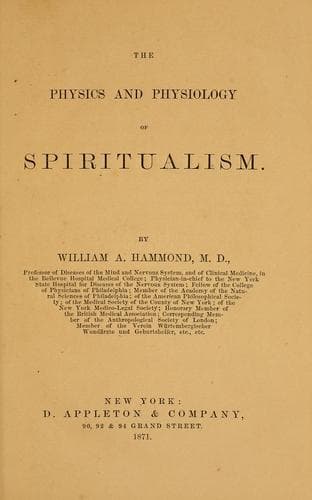 The physics and physiology of spiritualism