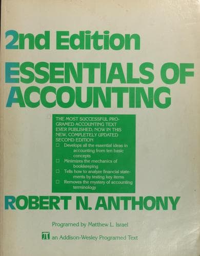Cover image for Essentials of accounting