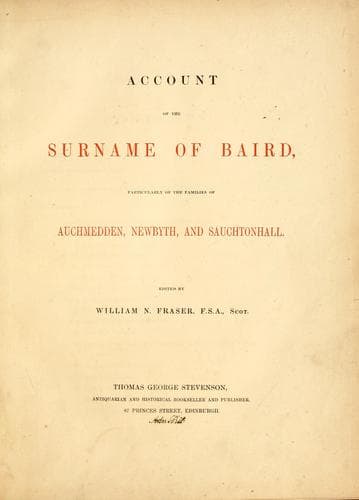 Account of the surname of Baird