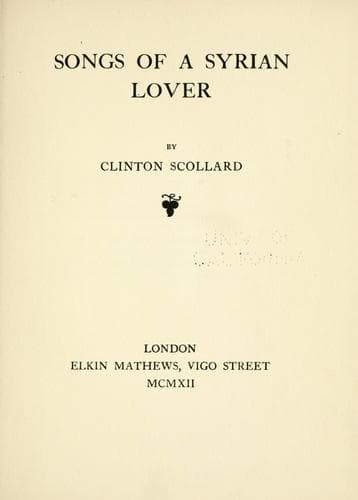 Songs of a Syrian lover