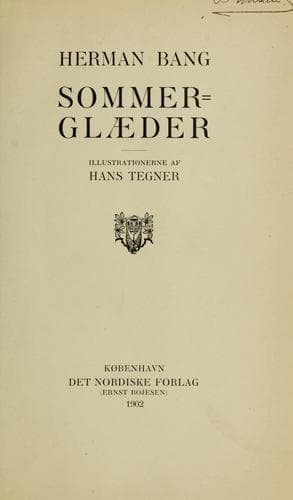 Cover image for Sommerglæder