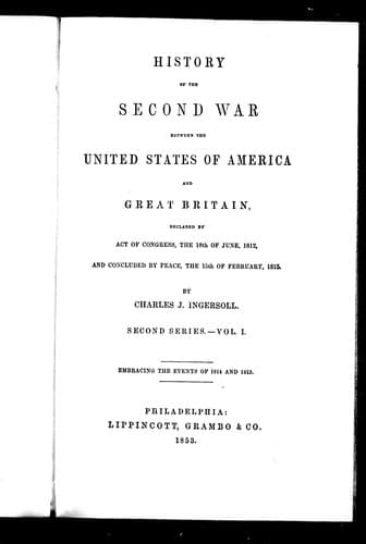 History of the second war between the United States of America, and Great Britain