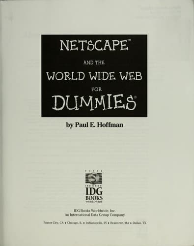 Cover image for Netscape and the Www for Dummies