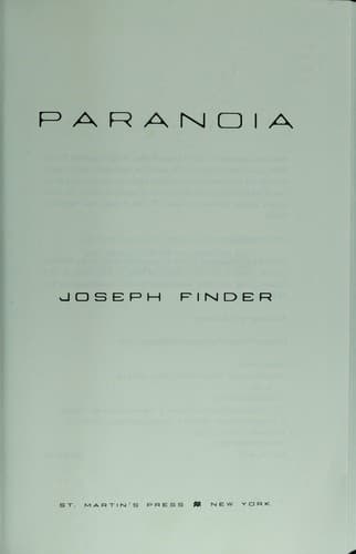 Cover image for Paranoia
