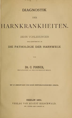Diagnostik der Harnkrankheiten