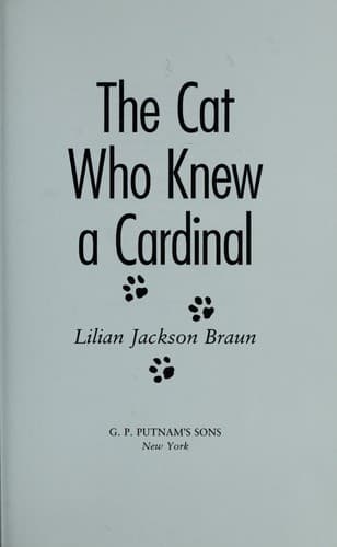Cover image for The cat who knew a cardinal