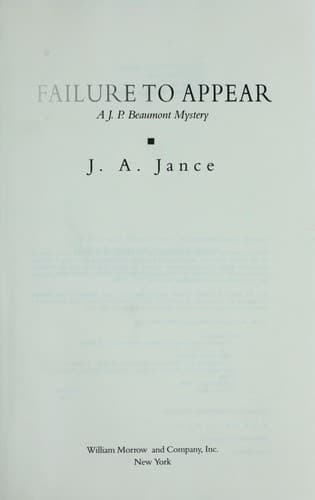 Cover image for Failure to appear
