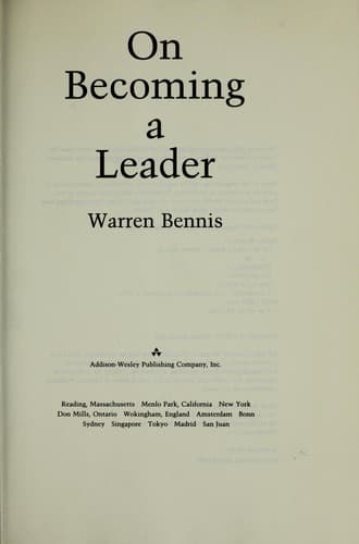 Cover image for On becoming a leader