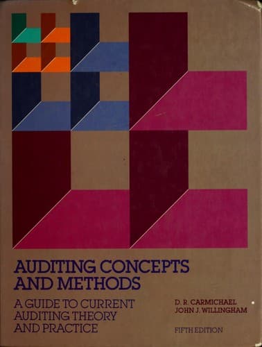 Cover image for Auditing concepts and methods