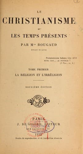 Le christianisme et les temps présents