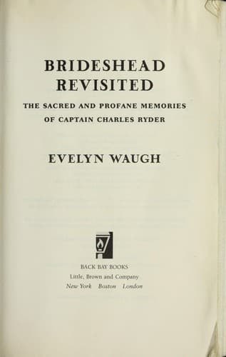 Cover image for Brideshead revisited