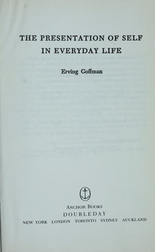 Cover image for The presentation of self in everyday life