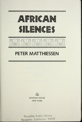 Cover image for African silences