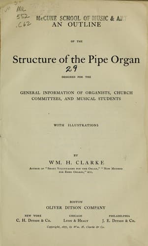 An outline of the structure of the pipe organ