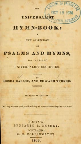 The Universalist hymn book