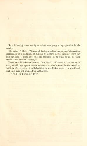 Notes on colored troops and military colonies on southern soil