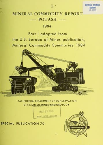 Mineral commodity report -- potash -- 1984